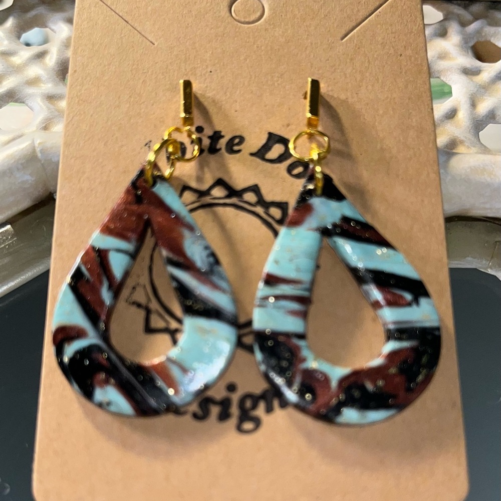Handmade polymer clay earrings
